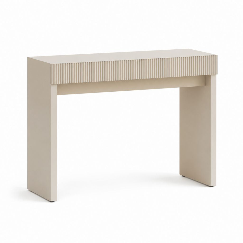 Konsolentisch Beige MDF rechteckig mit Schublade 100 x 40 x 76 cm